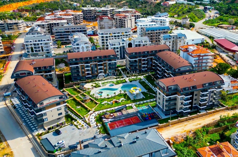 Luxuriöse 1+1 Wohnung mit Meerblick, Bergblick in Alanya - Oba