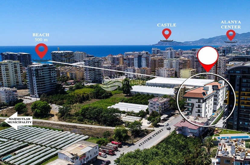 Luxury 2+1 Apartment with Sea and Mountain Views in Alanya - Mahmutlar