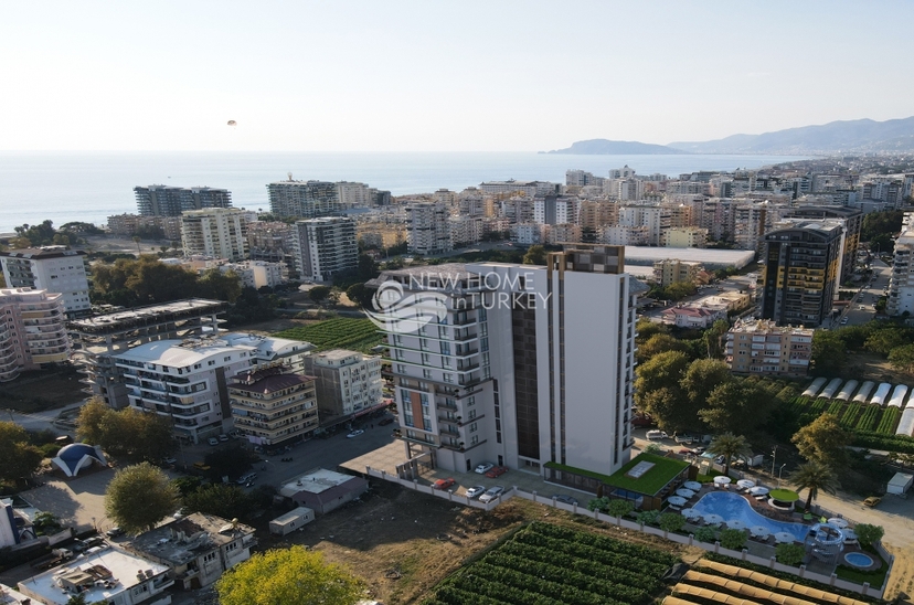 Luxuriöse 1+1 Wohnung mit Meerblick und Bergblick, Alanya - Mahmutlar