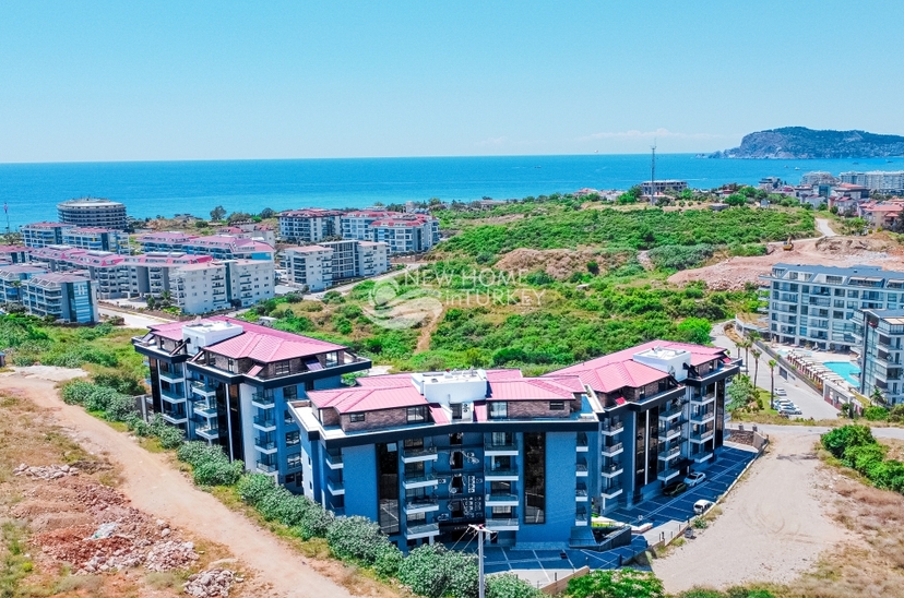 Luxuriöses 1+1 Apartment mit Meerblick und Bergblick, Alanya - Kestel