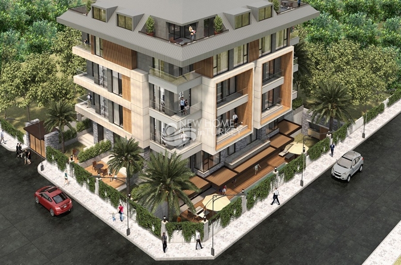 Ylellinen 1+1 huoneisto vuorinäköalalla Oba, Alanya