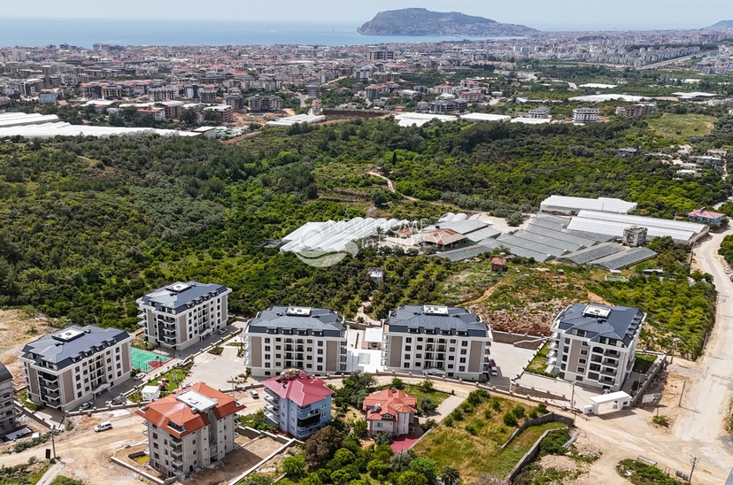 Luxuriöses 3+1 Apartment mit Meerblick und Bergblick in Alanya - Oba