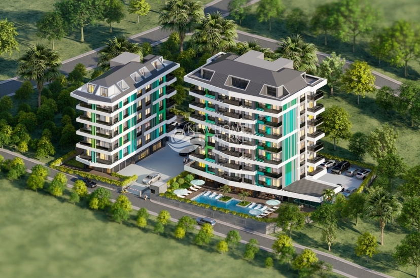Luxuriöse 2+1 Wohnung mit Meerblick und Bergblick in Alanya Avsallar