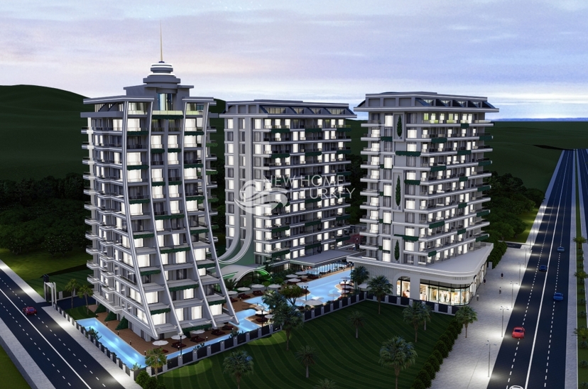 Luxury 1+1 Apartment with Sea and Mountain Views, Alanya - Mahmutlar