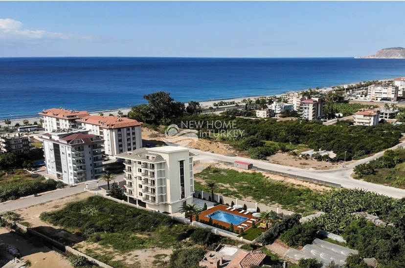 Sea and Mountain View 2+1 Garden Floor with Pool and Fitness, Alanya-Kestel