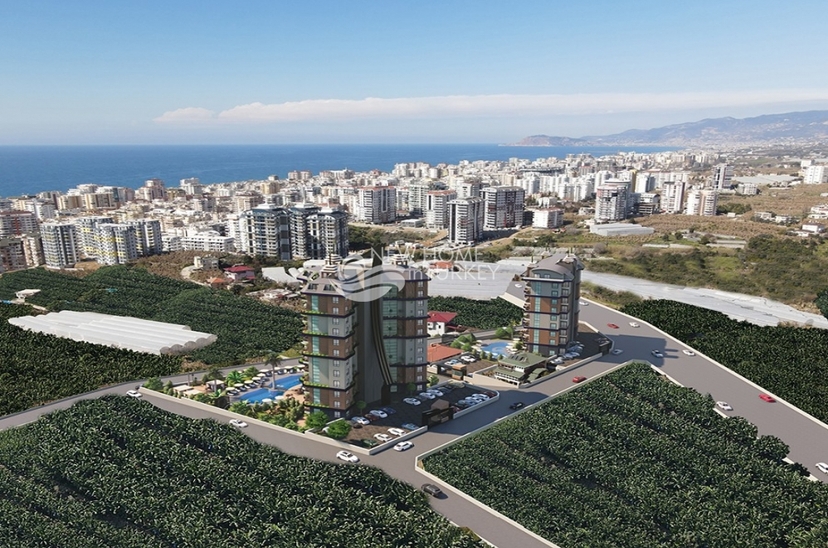 Stunning Sea and Mountain View 1+1 Apartment in Alanya