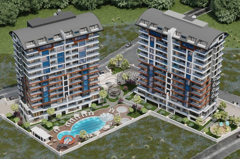 Luxurious 2+1 Apartment with Sea and Mountain Views, Alanya Mahmutlar