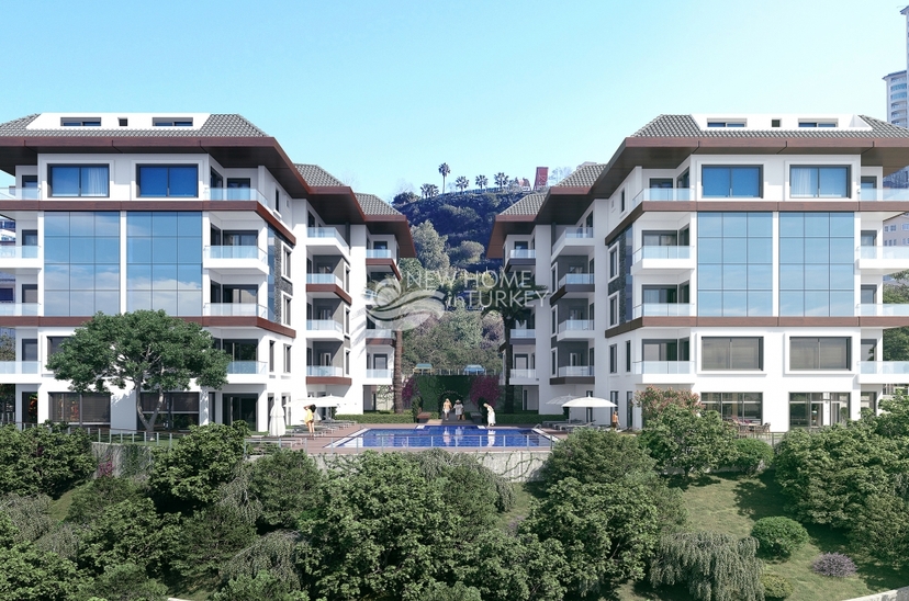 Luxury 1+1 Apartment with Mountain and Sea Views, Alanya - Kargicak