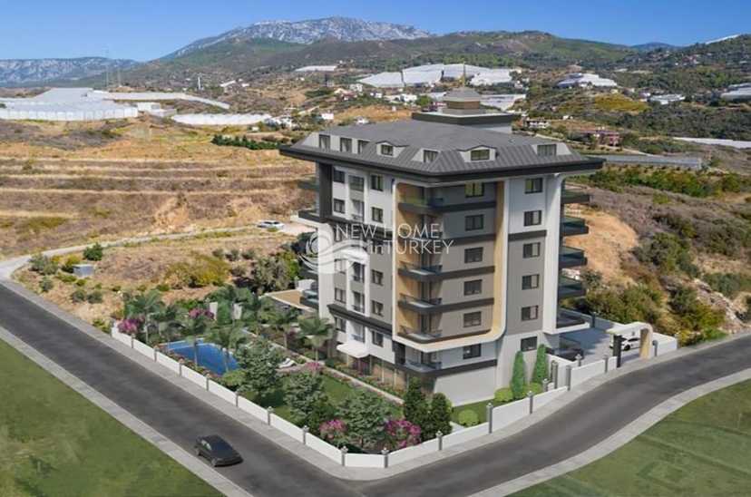 Luxury 1+1 Apartment with Mountain View in Demirtas, Alanya