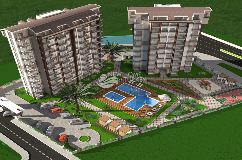 Luxury 1+1 Apartment with Mountain View in Gazipasa, Alanya