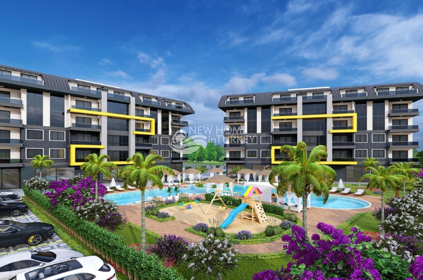 Luksuriøs 1+1 Leilighet med Sjø- og Fjellutsikt, Alanya - Oba