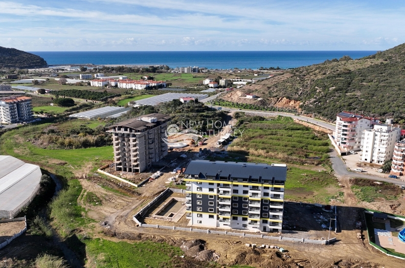 Lyxig 1+1 lägenhet med bergsutsikt i Gazipasa, Alanya