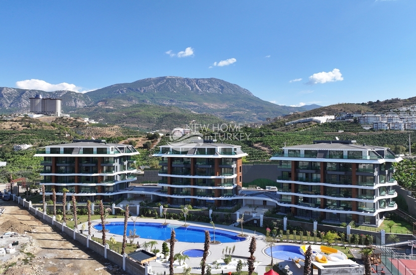 Luxuriöses 1+1 Apartment mit Meerblick und Bergblick in Kargicak