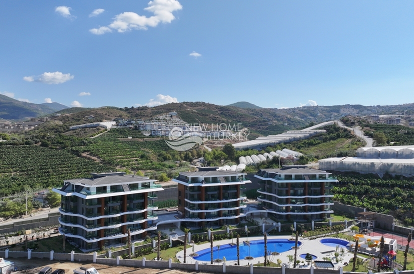 Luxuriöses 1+1 Apartment mit Meerblick und Bergblick in Kargicak