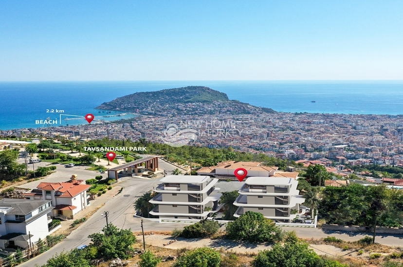 Luxuriöse 5+1 Villa mit atemberaubendem Blick in Alanya-Bektas