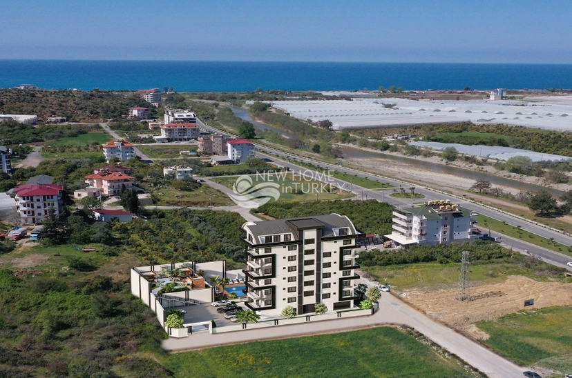 Luxuriöse 1+1 Wohnung mit Meerblick in Demirtas, Alanya