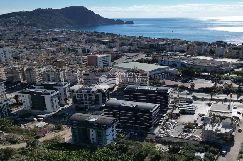 Stunning 1+1 Lejlighed med Hav og Slotsudsigt, Alanya Center