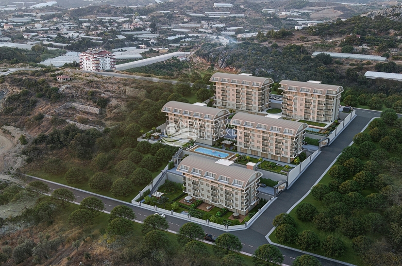 Luxury 1+1 Apartment with Sea and Mountain Views, Alanya - Konakli