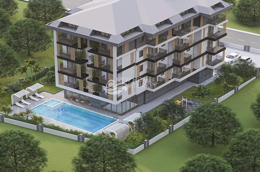 Luxuriöses 1+1 Apartment mit Bergblick in Payallar