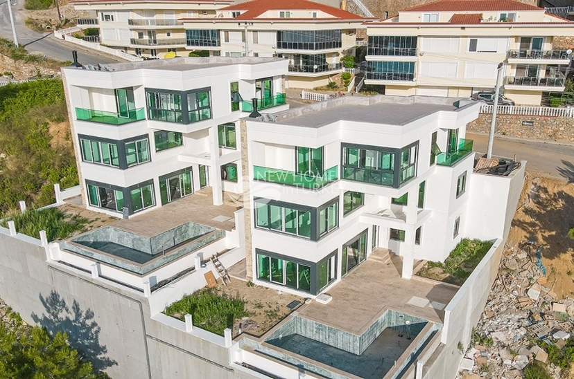 Luxurious 4+1 Villa with Sea and Mountain Views in Kargicak