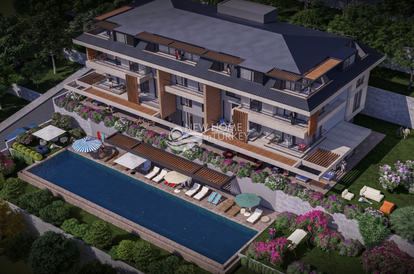 Luxury 2+1 Apartment with Sea and Castle Views in Bektas, Alanya