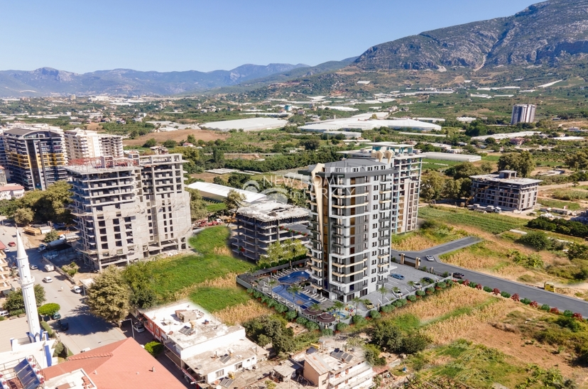 Luksus 1+1 Lejlighed med Slot og Bjergudsigt, Alanya - Mahmutlar