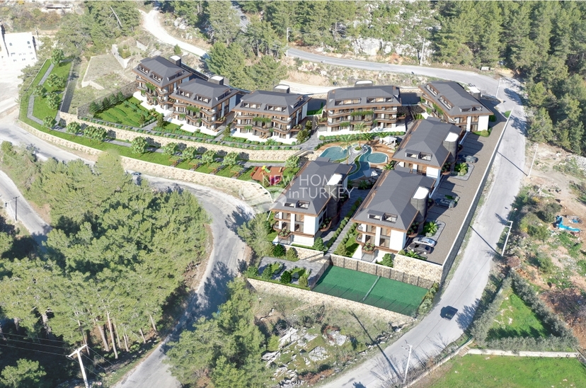 Luxuriöse 3+1 Wohnung mit Meerblick und Bergblick in Bektas, Alanya