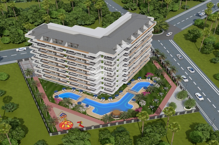 Ylellinen 1+1 asunto vuorinäköalalla, Alanya - Gazipasa