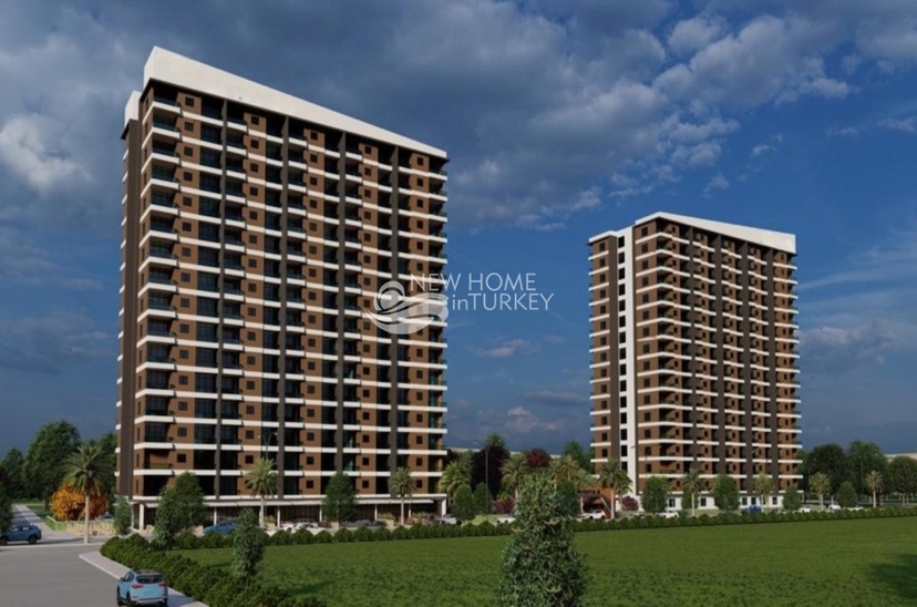 Luxuriöses 2+1 Apartment mit Meerblick, Burg- und Bergblick in Mersin - Tömük