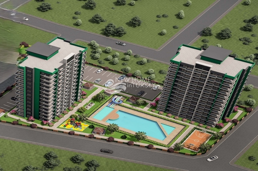 Luxuriöses 1+1 Apartment mit atemberaubendem Blick, Mersin-Mezitli