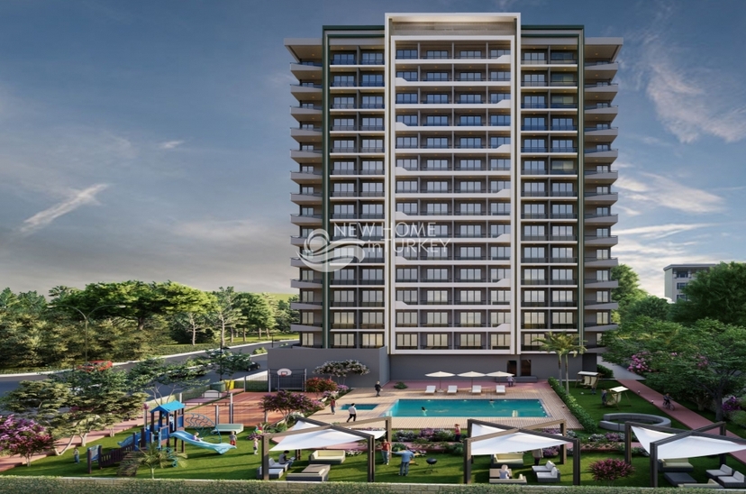 Luxury 1+1 Apartment with Sea and Mountain Views in Tece, Mersin