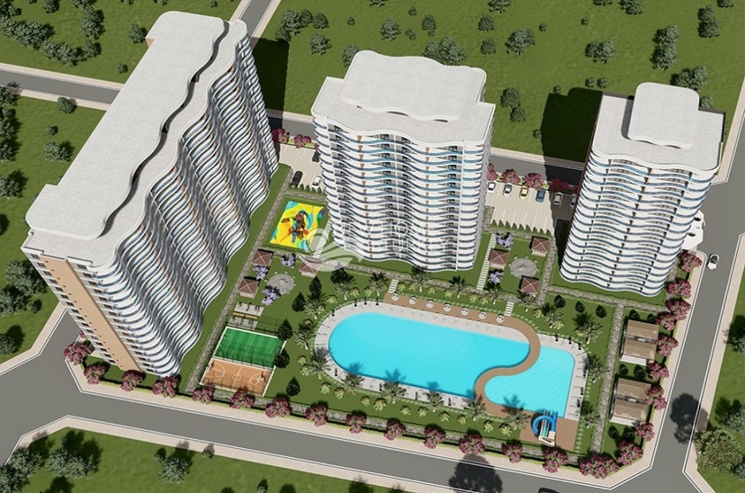 Brand new residential complex with impressive architecture for sale in Mersin