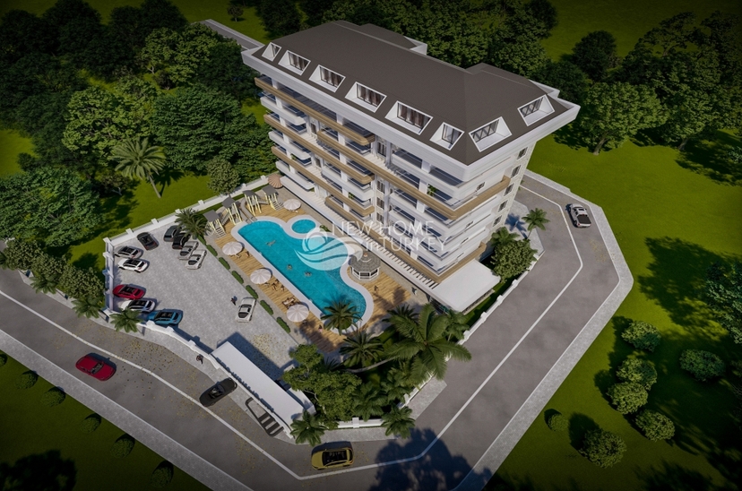 Luxury 1+1 Apartment with Sea and Mountain Views in Alanya - Avsallar