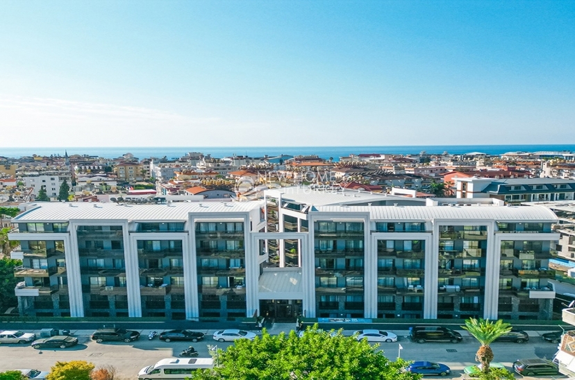 Luksus 2+1 Penthouse med udsigt over slot og bjerge, Alanya Center