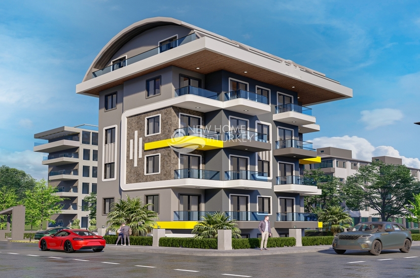 Luxuriöses 1+1 Apartment mit Bergblick in Demirtas, Alanya