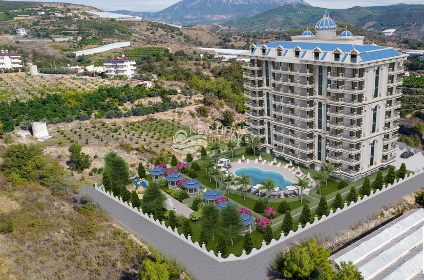 Luksuriøs 1+1 Leilighet med Sjø- og Fjellutsikt i Demirtas, Alanya