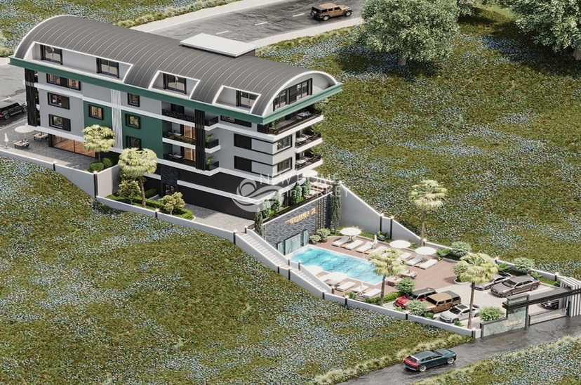 Luxury 1+1 with Castle and Mountain Views, Alanya - Oba