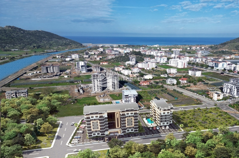 Luksuriøs Bjergudsigt 1+1 Lejlighed i Gazipasa, Alanya