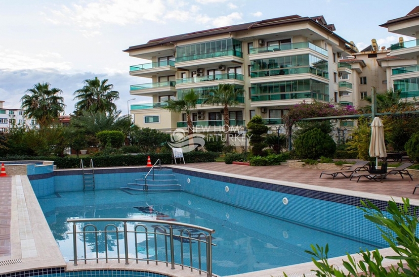 Luxuriöse 2+1 Wohnung mit Burg- und Bergblick in Alanya - Oba