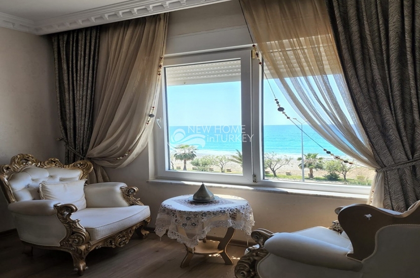 Atemberaubende 3+1 Meerblick-Wohnung in Alanya Kestel