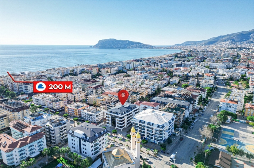 Ylellinen 2+1 asunto linnan ja vuoristonäköaloilla, Alanya - Oba