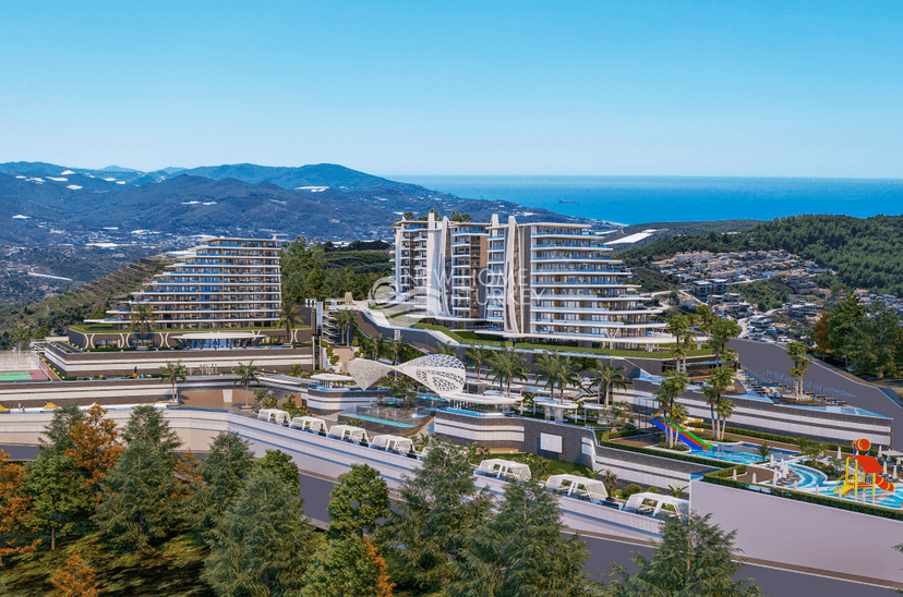 Luxury 1+1 Apartment with Stunning Views in Kargicak, Alanya