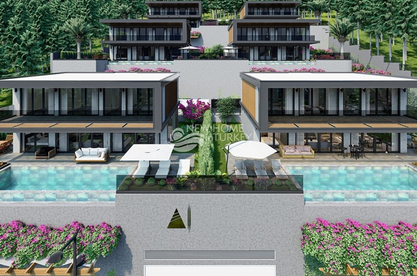 Luxurious 8+1 Villa with Stunning Views in Alanya Tepe