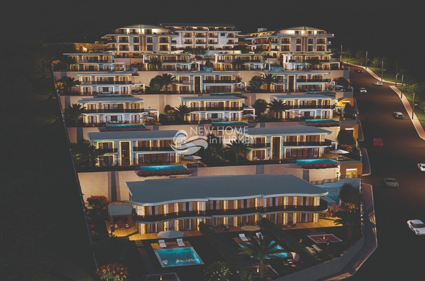 Luxury 1+1 Apartment with Sea and Mountain Views in Kargicak