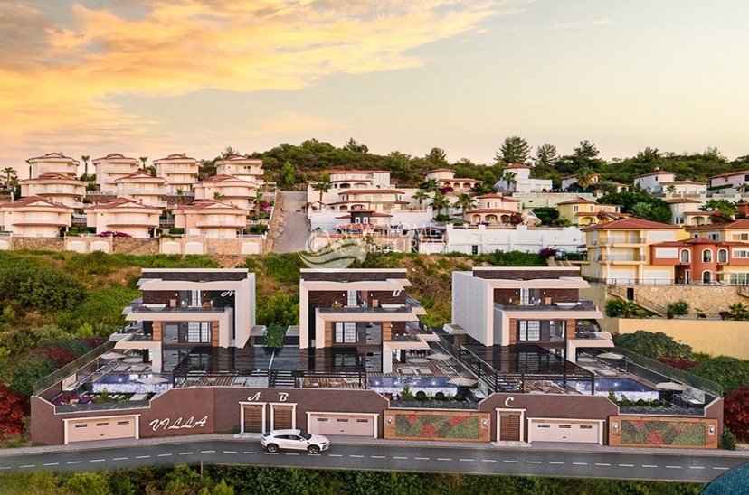 Luxury villa with sea and landscape view coming soon in Alanya