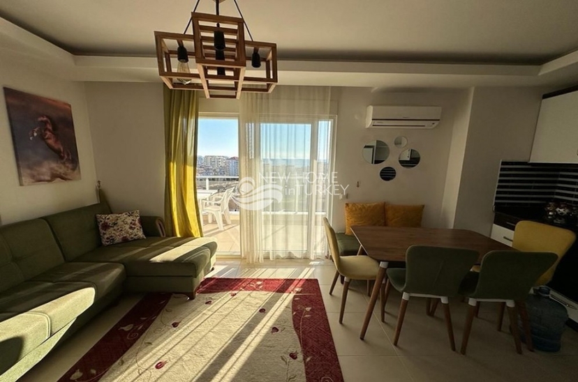 Luxurious 1+1 Apartment with Sea and Mountain Views in Alanya