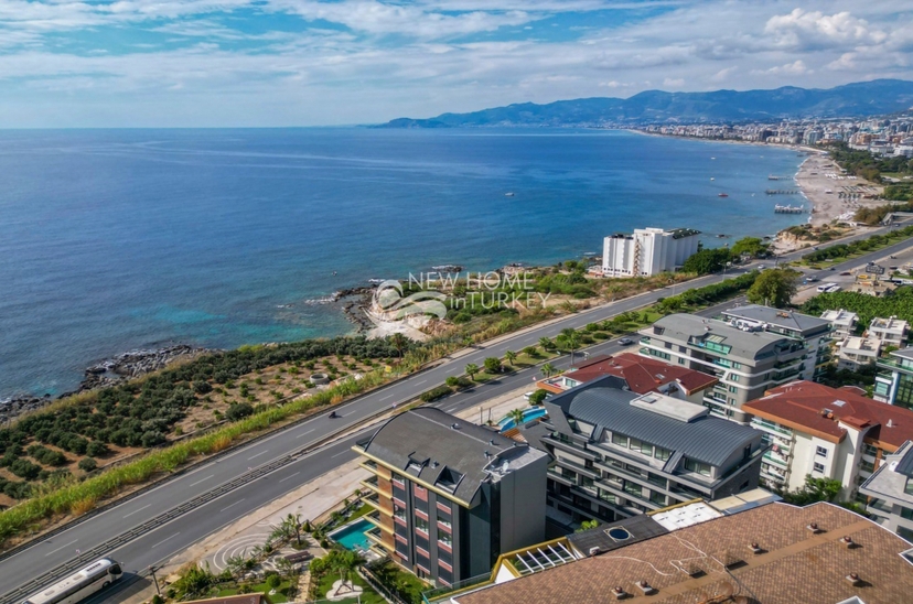 Luxuriöse 1+1 Wohnung mit Meerblick in Kargicak, Alanya