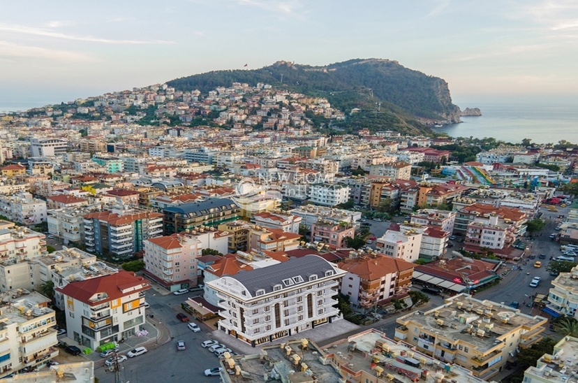 Luxuriöses 1+1 Apartment mit Bergblick, Alanya Zentrum