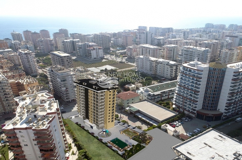 Luxuriöses 1+1 Apartment mit Meerblick und Bergblick in Alanya Mahmutlar