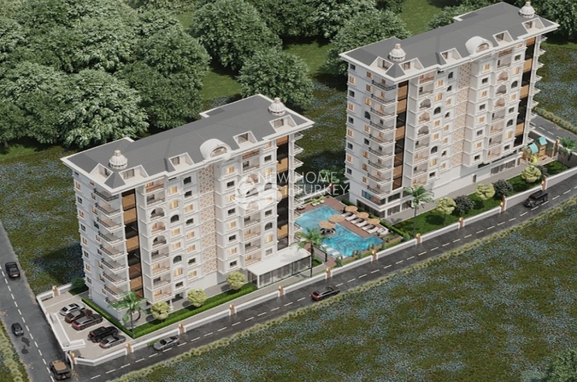 Luxury 1+1 Apartment with Mountain Views in Mahmutlar